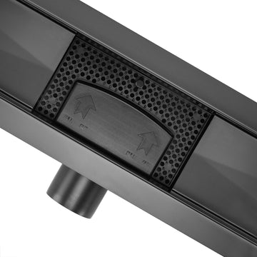 Rigolă de duș Rea Neo Pure, negru mat, 60 cm